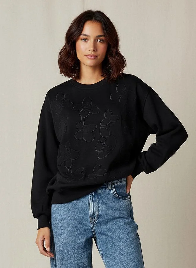 2Xtremz 2Xtremz Regular Fit Sweatshirt with Embroidery